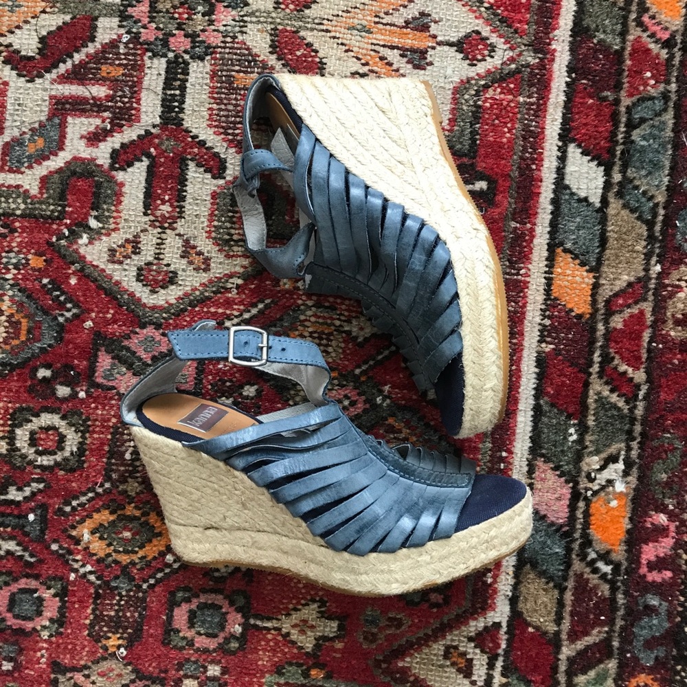 Kanna leather Wedge Sandal w/rope heel